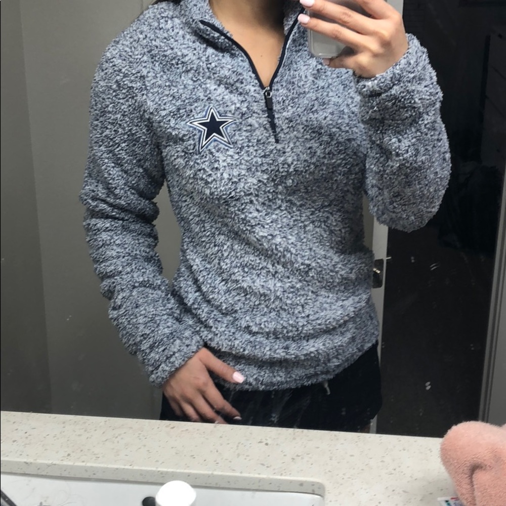 Dallas Cowboys Sherpa Quarter-Zip Pullover